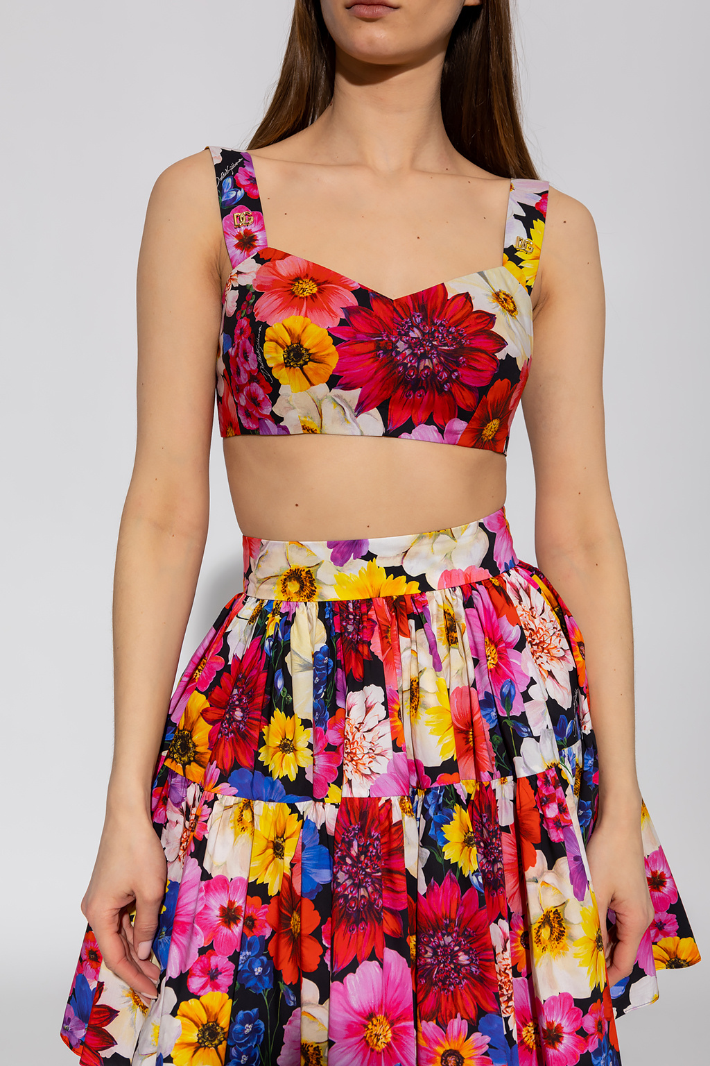 Dolce and gabbana top crop top and skirt